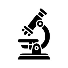 Icon microscope black and white vector