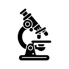 Icon microscope black and white vector