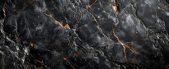 A high-resolution texture of dark marble with golden veins, perfect for creating luxurious and elegant backgrounds or design elements. Created with Ai