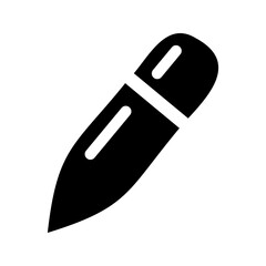 pencil icon, black and white , vector