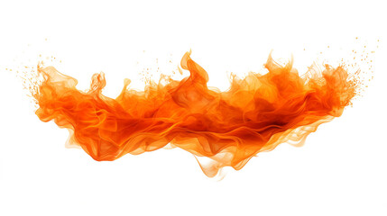 fire burn isolated on white