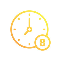 8 Hours� Time vector icon