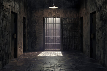 Obraz premium Modern prison cell gate