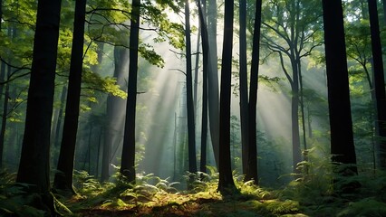 Fototapeta premium Enchanted Forest Tranquil Woodland Retreat