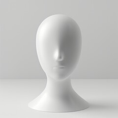 Create a 3D icon featuring a featureless head shape, AI Generative