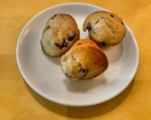 Picture of homemade blueberry muffins.