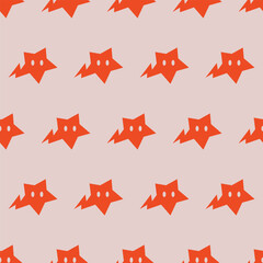 seamless pattern, star art surface design for fabric scarf and decor
