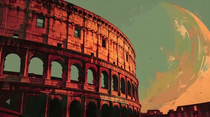 ROME  CONCEPT ILLUSTRATION - obrazy, fototapety, plakaty