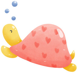 Smiling cartoon turtle