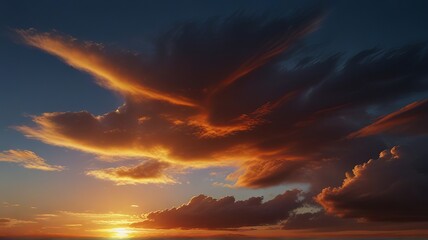 sunset in the desert