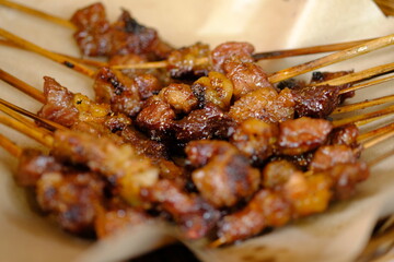 Maranggi satay is a native Sundanese food in Indonesia which is usually found in the West Java area, especially Purwakarta. Maranggi satay is a typical Sundanese food. Indonesian food. Sate.