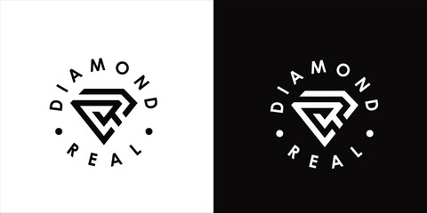 creative DR initial diamond logo, design inspiration, vector