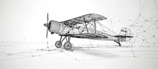 Biplane design of interconnected lines and dots