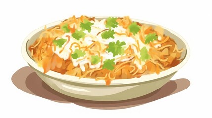 Bangladeshi biryani with chicken and saffron