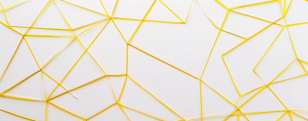 White background, yellow lines, simple abstract geometric pattern
