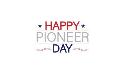 Celebrate Pioneer Day with Chic Text Illustration