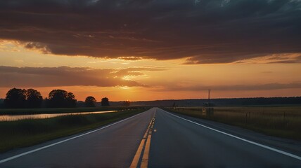 sunrise over the lake