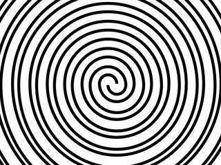 Abstract hypnotic wave pattern with black-and-white striped lines. Psychedelic background. Op art, optical illusion. Modern design, graphic texture.
