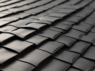 close up of new rubber roof tiles