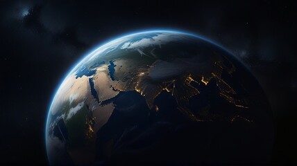 Obraz premium earth and moon