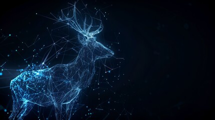 Holographic blue futuristic technology particle background