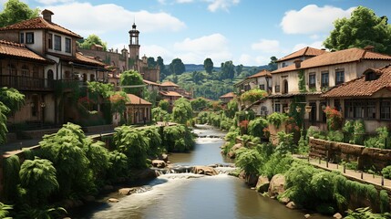 river in the village