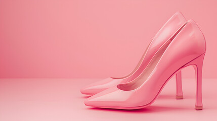 pink heel shoes ,generative ai