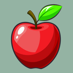 red apple illustration