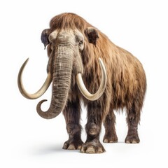 Obraz premium woolly mammoth, prehistoric mammals isolated on white background