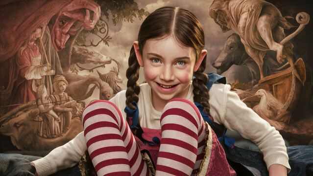 Swedish Nostalgia: Hyperrealism Portrait of Pippi Longstocking