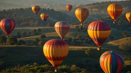 Fototapeta premium hot air balloons Spectacular Balloon Fiesta Sky's Symphony 
