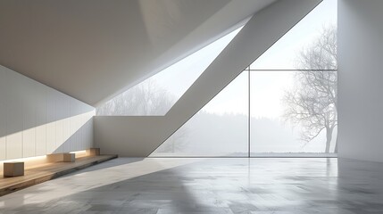 Fototapeta premium Minimalist Architecture Natural Light: Photographs showcasing minimalist architecture that incorporates natural light
