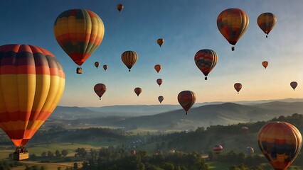 Obraz premium hot air balloons Spectacular Balloon Fiesta Sky's Symphony 