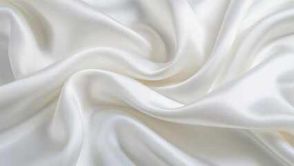 Drapery silk fabric luxury background. Wavy satin cloth texture pattern. Elegant curve motion image realistic design.