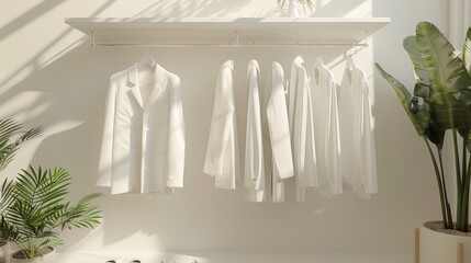 Minimalist Fashion Versatile Wardrobe: A 3D visualization showcasing minimalist fashion