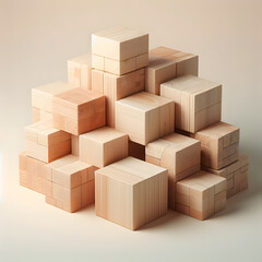 ia generated. Lumber planks and boards Wood processing. Joinery work. wooden furniture. Wood timber construction material for background and texture. details wood production. composition wood products