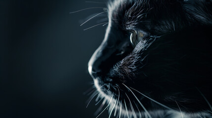 Mystical Cat's Eye, Macro Shot in Dark Background
