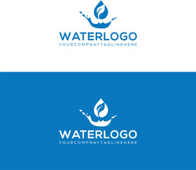 Water drop Creative Minimalistic logo design template