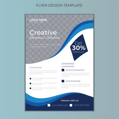 Corporate business flyer design template, Clean and minimal design.
