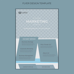Corporate business flyer design template, Clean and minimal design.