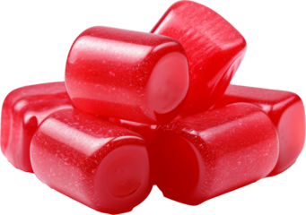 red candies isolated on white or transparent background,transparency 