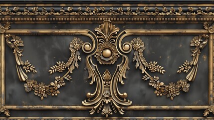 antique gold frame with intricate patterns