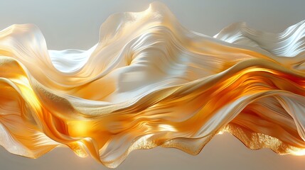 Elegant and Serene Liquid Gold Composition