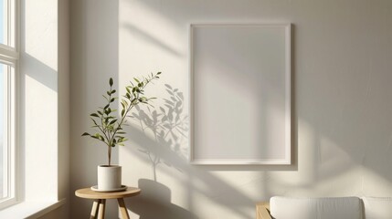 A minimalist, square frame with a matte finish, its understated design perfect for a gallery wall.