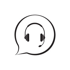 headphone icon on white background