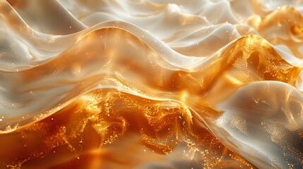 Abstract Gold Texture with Fluid Movement