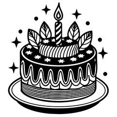 birthday cake illustration