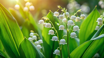 Obraz premium lily of the valley in spring