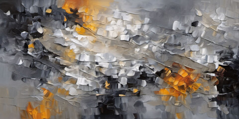 A dynamic abstract painting in shadese. The brushstrokes evoke a sense of movement and energy.