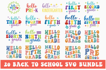 Back to school svg buldle typography